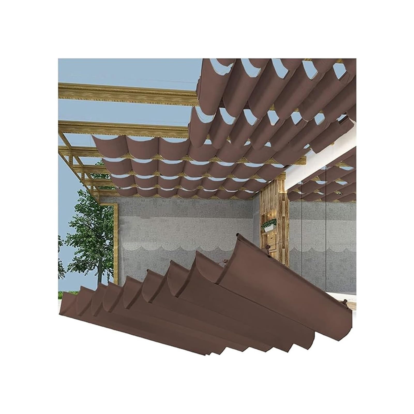 Toldo retráctil para pérgola de diseño arquitectónico y kit de montaje premium