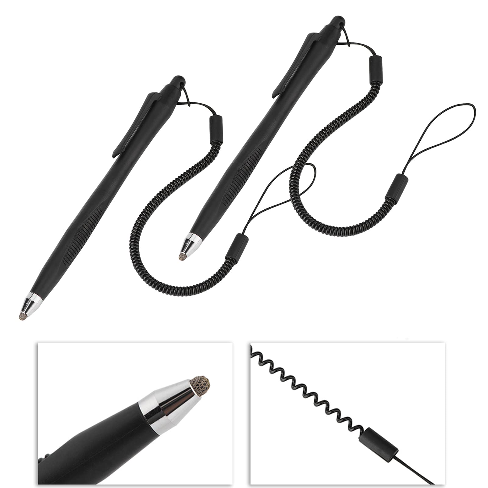 Stylet pour Écran Tactile Résistif 2 Pcs Stylet Résistif avec Cordon Rétractable pour Tablette de Téléphone PC, 12.6cm