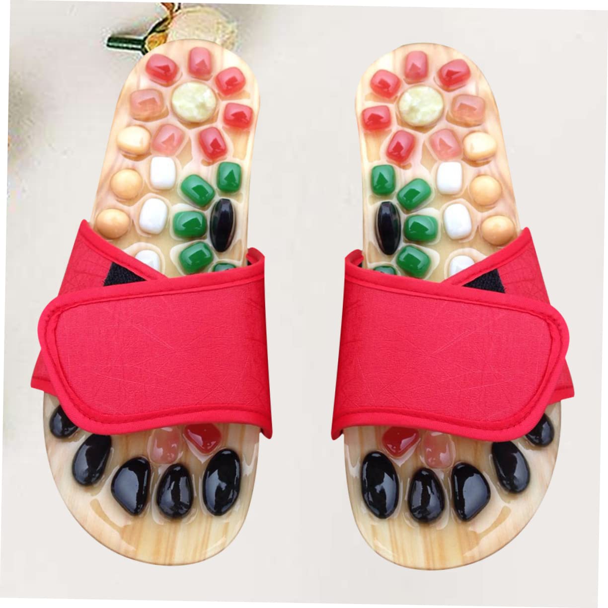 Massage Hausschuhe Schuhe Fußmassagegerät Weihnachten Party Rot 41-42