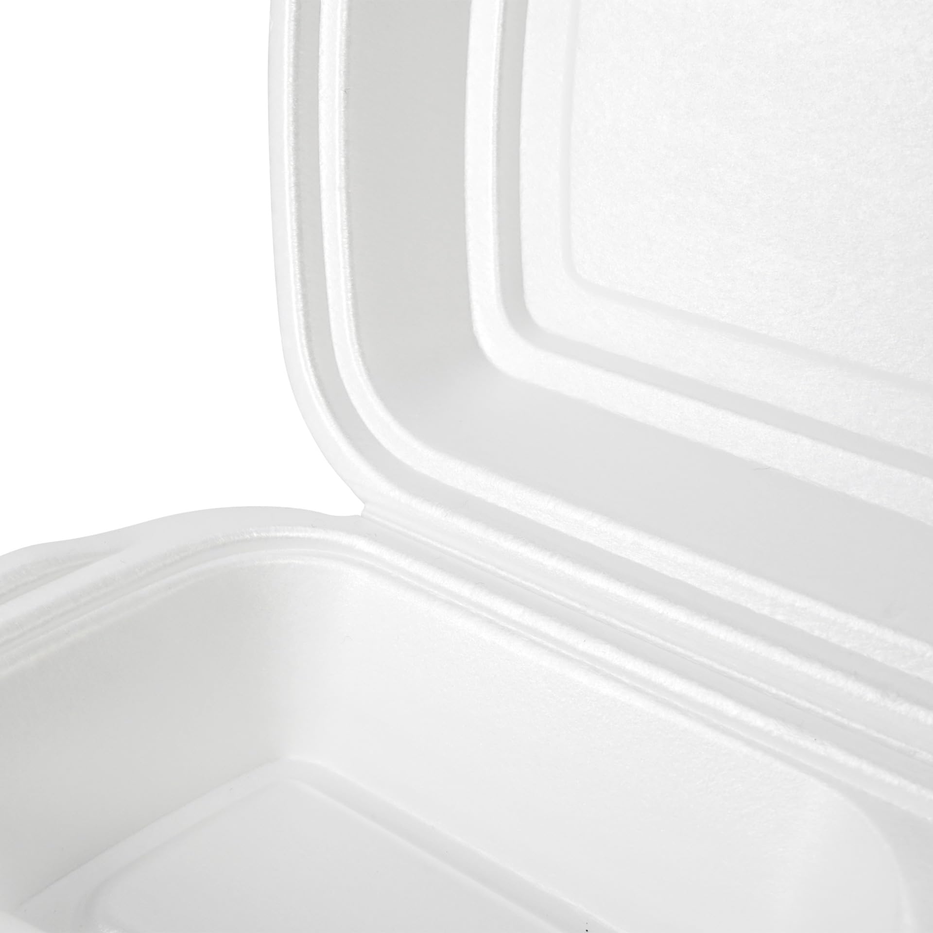 menu box 3 scomparti 200 pz 24 x 20,5 x 7 cm HP4/3 rettangolari bianche - XPS espanso - contenitori per insalata da asporto, box termiche per alimenti, vaschette monouso con coperchio