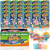 Create Your Own Magic Sand Art Glitter Activity | Glow in the Dark Colored Custom Sand Kits for Kids - Includes 12 Bottles, Funnels, Sticks, 60 Bags of Colorful Sand | DIY Arts and Crafts (24 Pack)