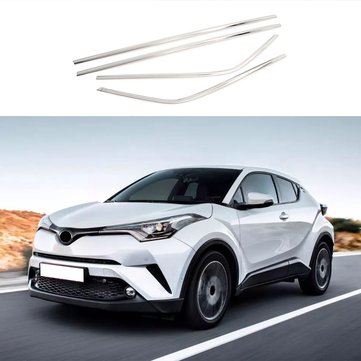 Amazon | ZUNEIGUNGトヨタ C-HR 専用サイドウインドモール ウィンドウ