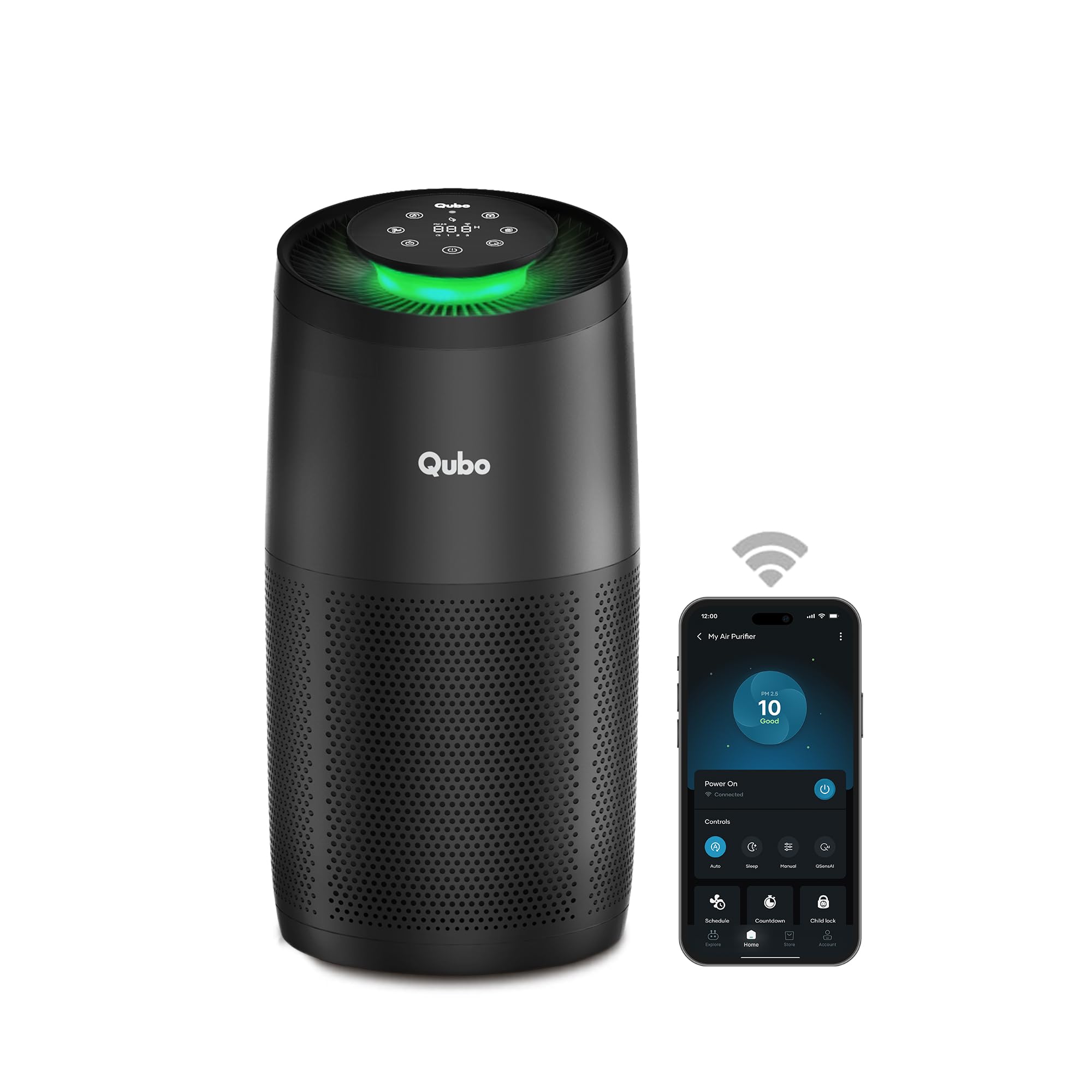 Qubo Smart Air Purifier R700 for Home by Hero Group | 700 Sq Ft | 99.99% Allergen Removal | True HEPA13 | 15000 Hrs Filter Life | App & Voice Control | Energy Saving | Ultra-Quiet BLDC Motor (Black)-image-24