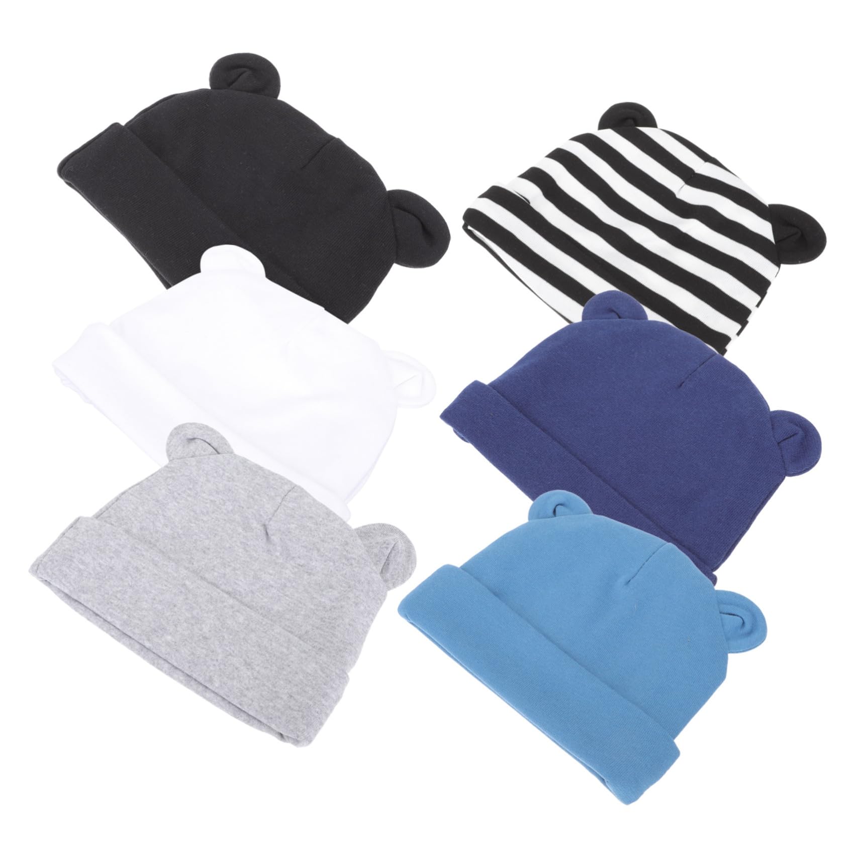 FOMIYES Cappello con Orecchie D'orso Cappelli per Berretto da Neonato Cappello da Bambina Ragazzo Cuffie da Doccia per Cappellini Appena Nati Cotone