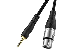 EBXYA 6ft XLR to 3.5mm TRS to XLR Female Microphone Adapter Plug