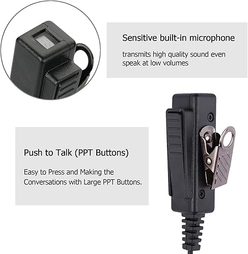 Miniatura 3 de Motorola APX 6000 - Auriculares XPR7550 XPR6350 XPR6550 XPR7350 XPR7550e APX 4000 6000 7000 Walkie Talkies y tubo acústico con reducción de ruido