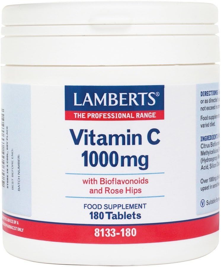 Lamberts Vitamin C 1000mg + Bioflavonoids, 180 Tablets