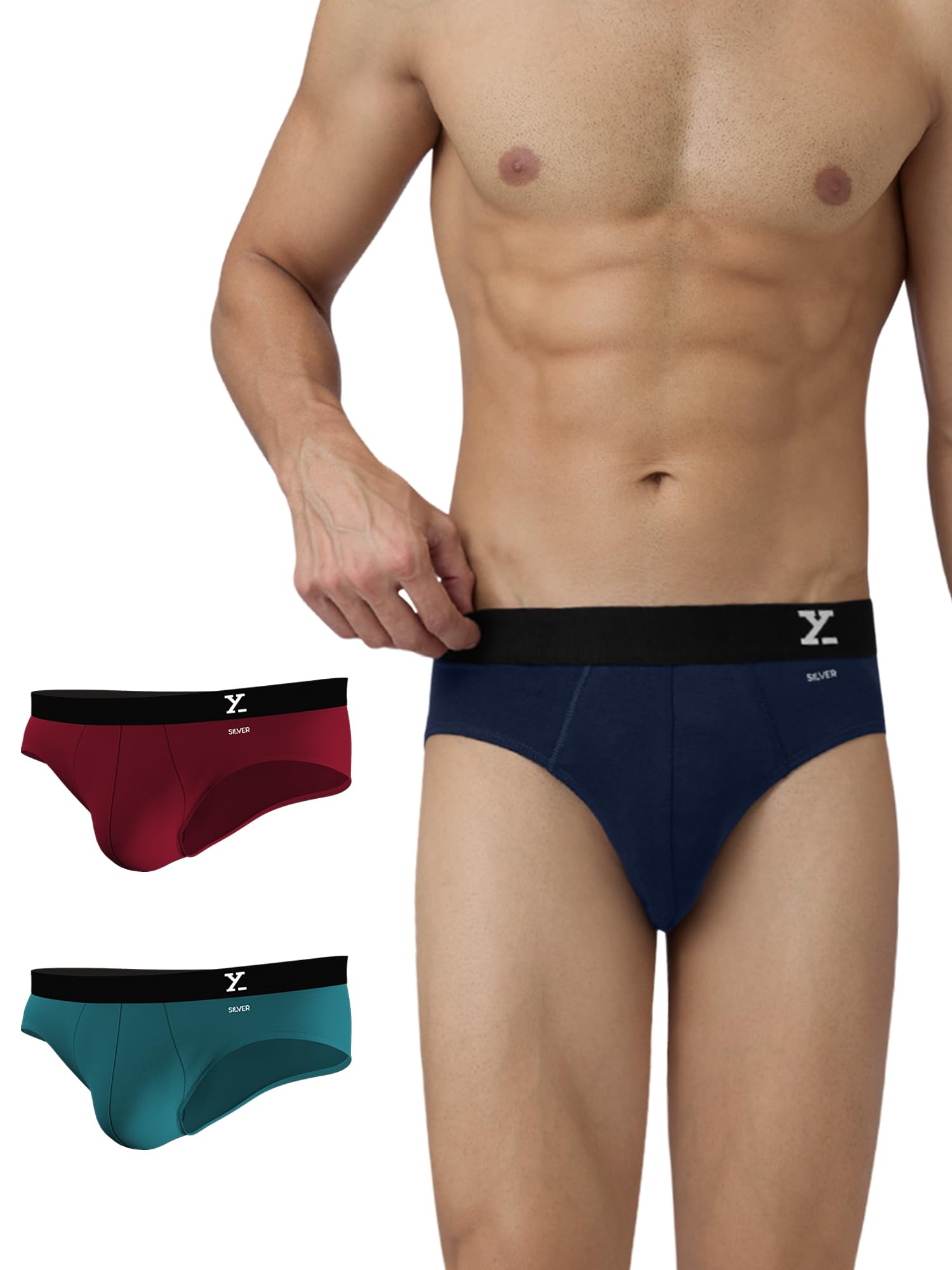 xyxx Men's Uno Micromodal Regular Fit Solid Antimicrobial Briefs with No Marks Waistband (Pack of 2)-picture-43