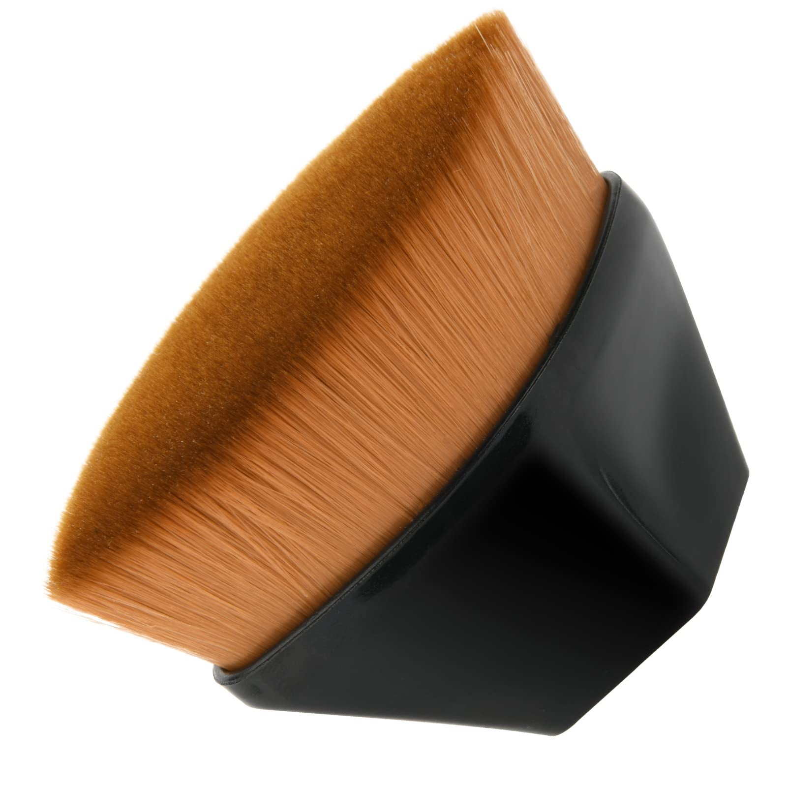 BeautyflierFoundation Makeup Brush, Flat Top Kabuki Hexagon Foundation Brush for Liquid Makeup, Cream or Flawless Powder Cosmetics with Bonus Protective Case (Black)