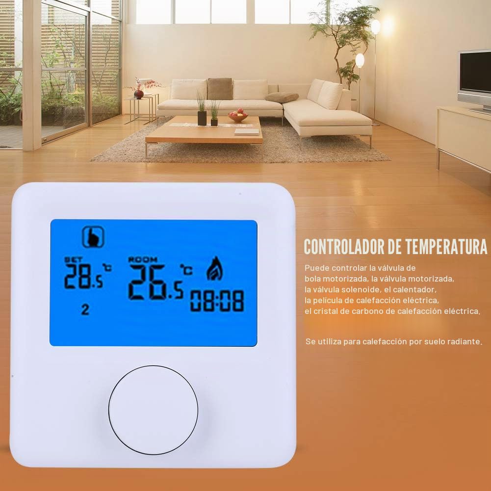 Termostato programable de calefacción inalámbrico LCD Digital RF Controlador de Temperatura termostato de calefacción eléctrico para de calefacción eléctrica