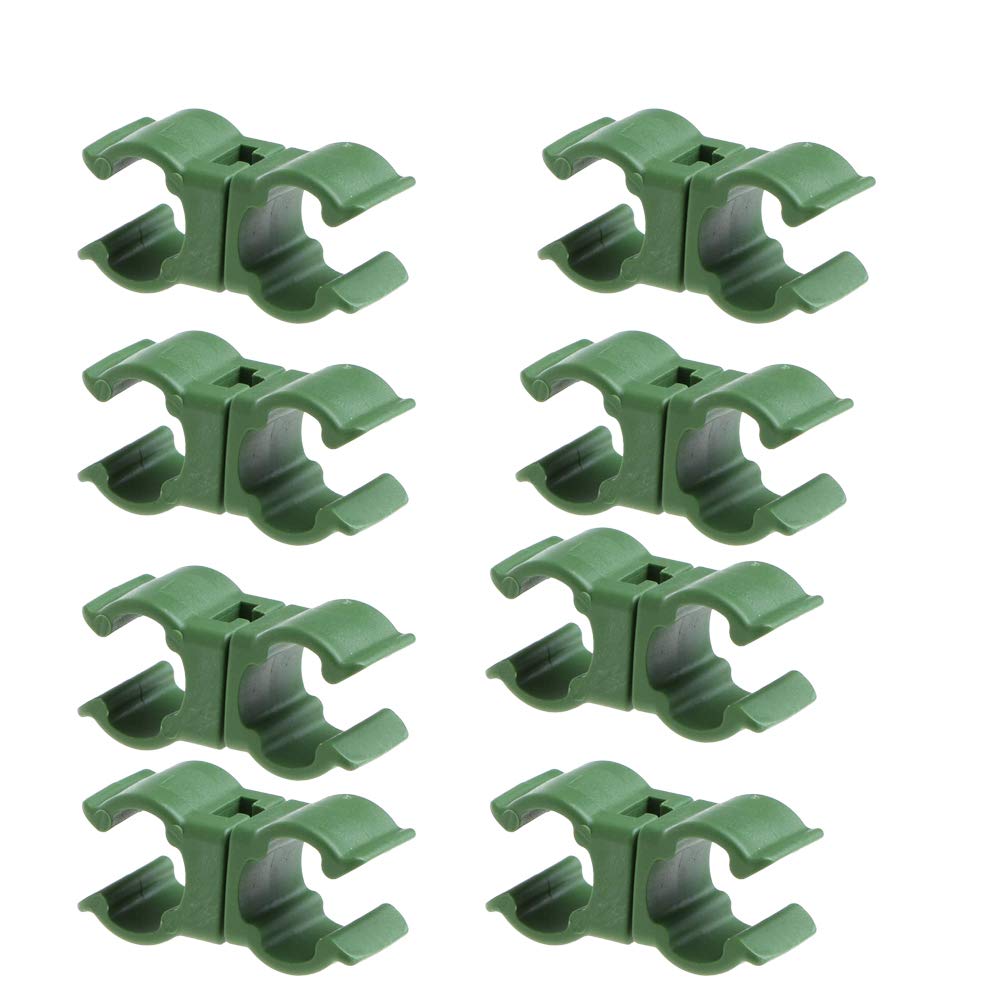 Sanmum Green Universal Clips For 11Mm Rod 50Pcs Garden Trellis Plant Connector Clips Rotatable Rod Connector Garden Plant Rack Accessories For Tomato Cage Plant Stakes (Green Universal Clips For 11Mm Rod)