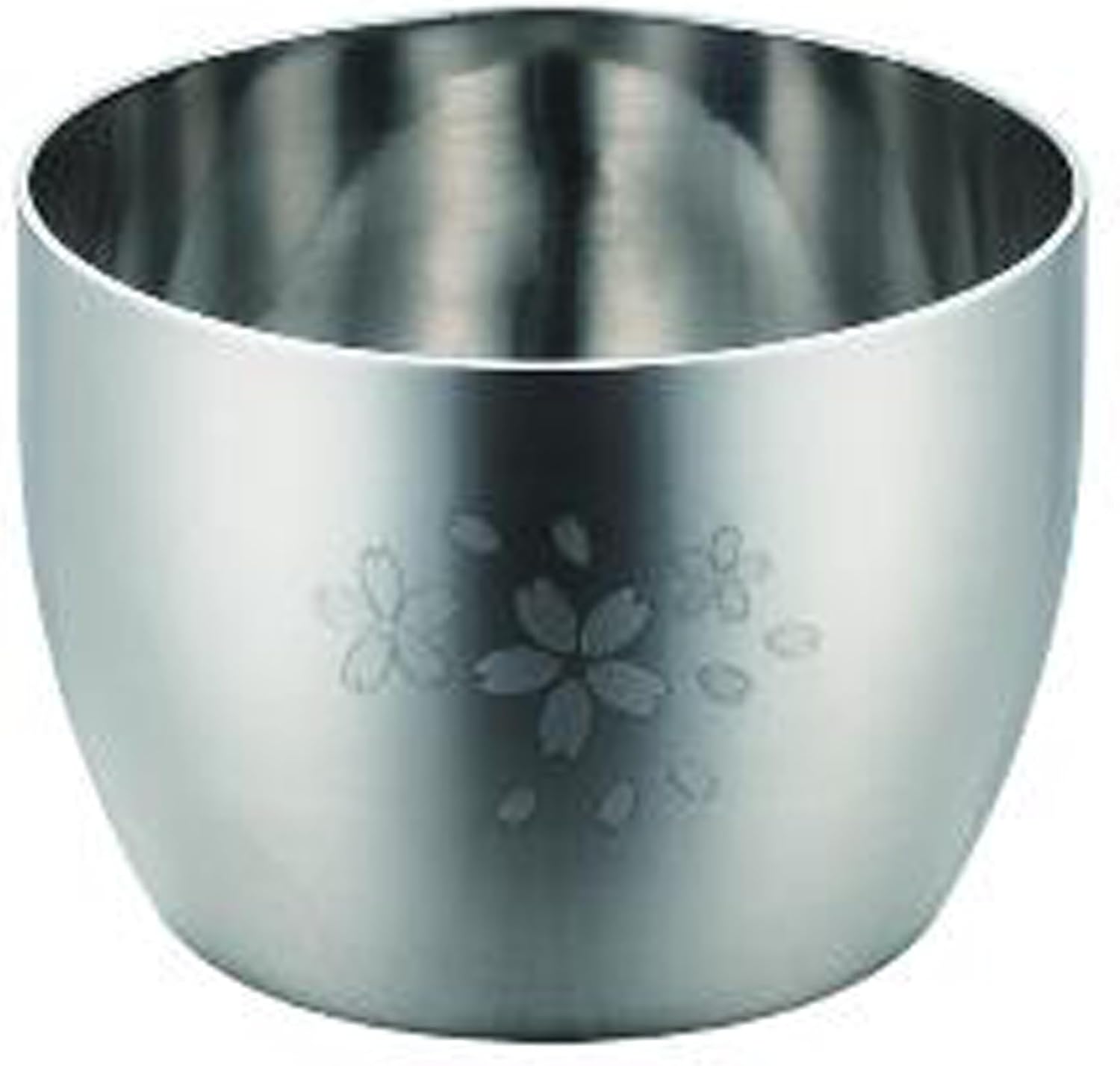 18-8 Stainless Steel Guinomi (Satin Finish, Cherry Blossom) SR-001