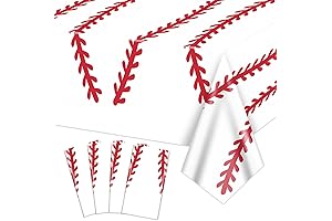 Baseball Party Tablecloth 4 Pack for Kids Sports Theme Birthday Party