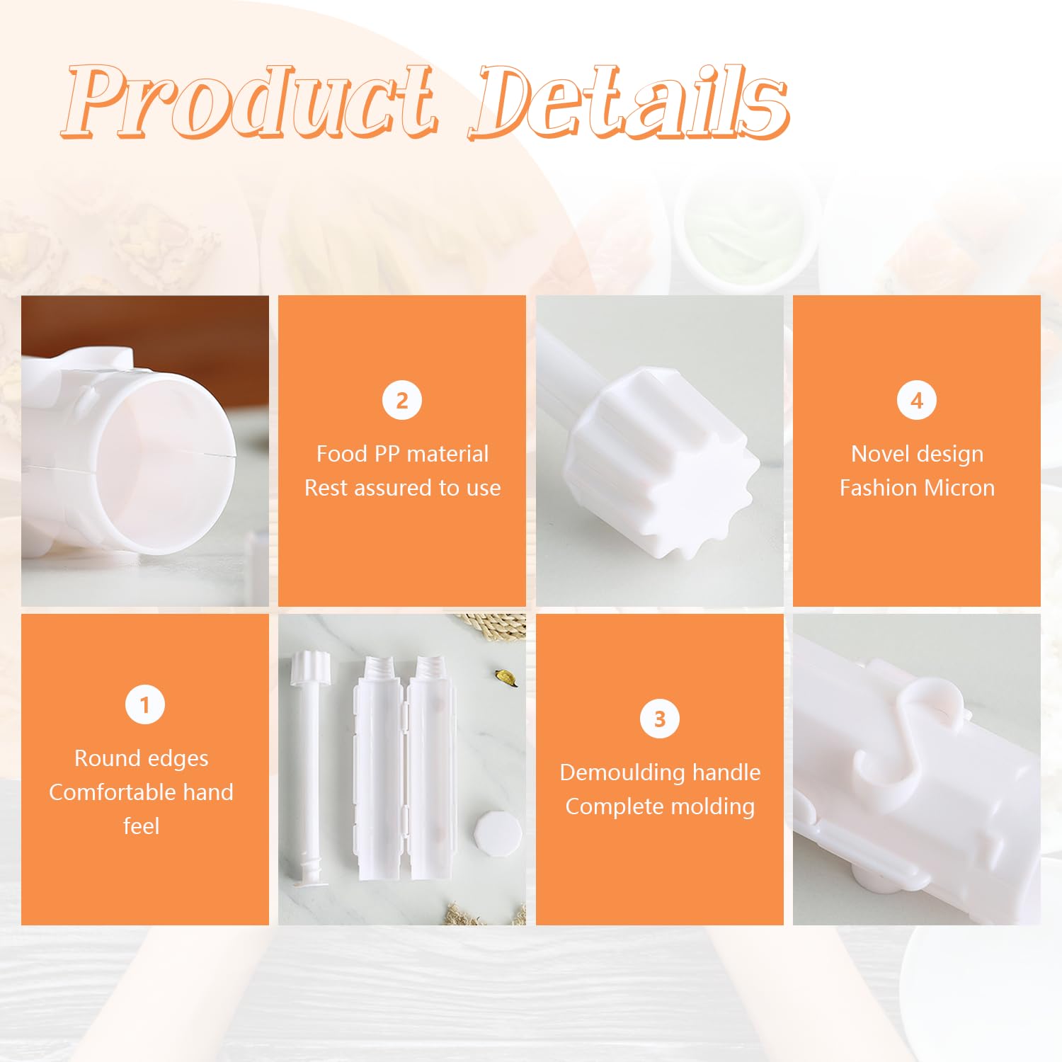 EQUNROY Sushi Making Kit,Sushi Roller,Sushi Maker,Sushi Kit,Perfect for Crafting Sushi Roller with Rice,Vegetables,and Meat,Ideal Diy Sushi Tool Set for Beginners and Enthusiasts(White)