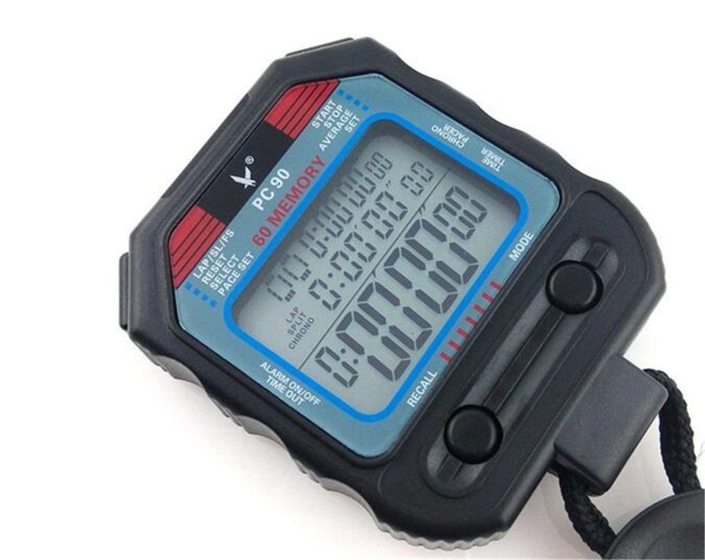 digitale professionale cronometro 3 file 60 giri secondo digitale sport cronometro contatore timer PC90 Professional Athletics per uomini
