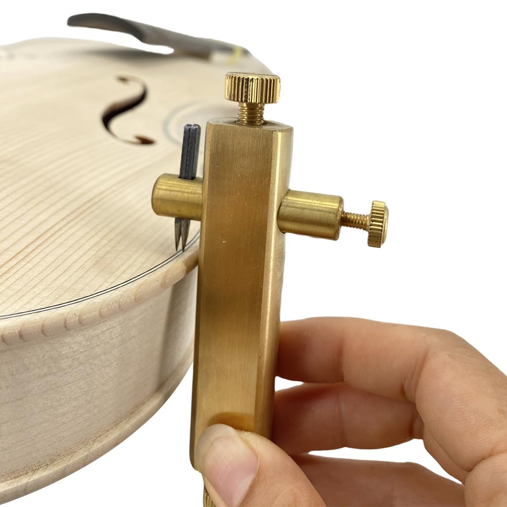 Yinfente 1 juego de herramientas de purfling de latón con incrustaciones de ranura incrustadas, cuchillo luthier para hacer violín viola