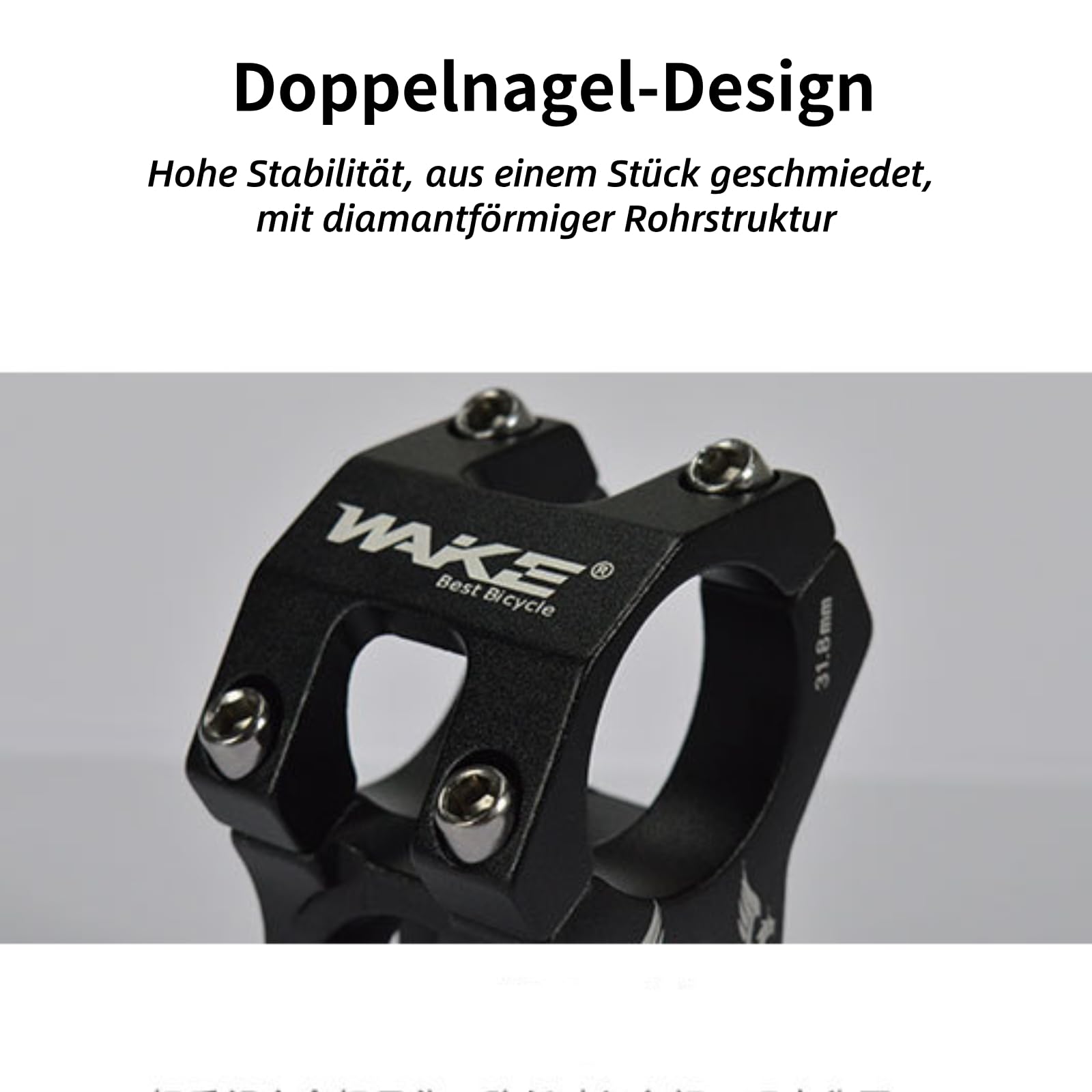 GoHZQ Fahrrad Vorbau 30° Grad 31,8 mm Fahrrad Lenkervorbau 50 mm Aluminiumlegierung Mountainbike Lenkerschaft für Fahrrad, Rennrad, MTB, BMX