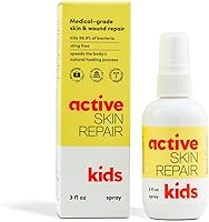 Active Skin Repair Kids First Aid Spray: Natural Non-Toxic Hypochlorous Acid for Cuts, Scrapes, Rashes & Sunburns (3oz)