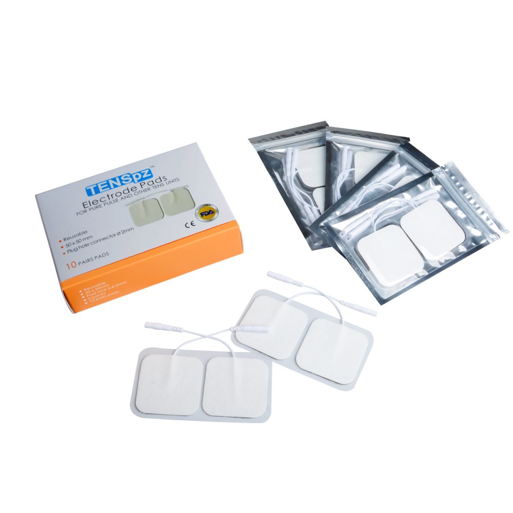 Buy KONMED 20 Pieces TENS Electrodes 2" X 2" ReUsable TENS/EMS Unit