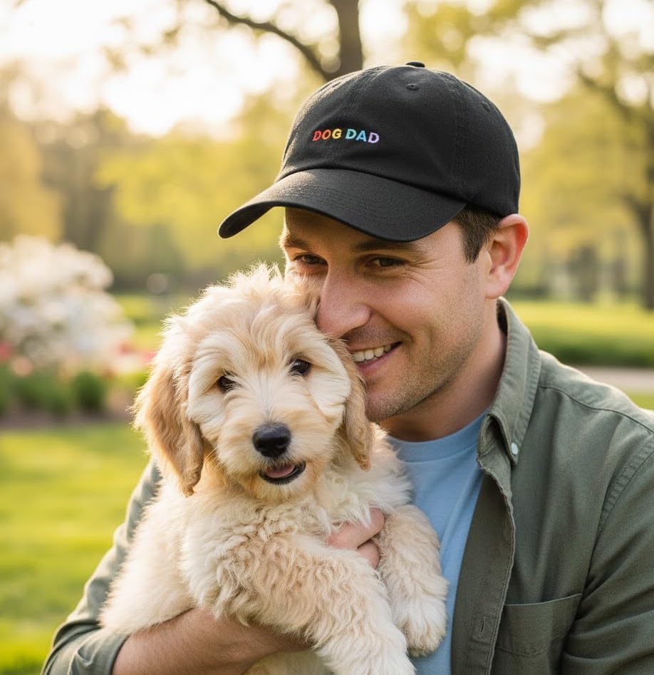 6 Panel Soft Embroidery Adjustable Baseball Cap Dog Lover Gifts for Men/Women - Image 4