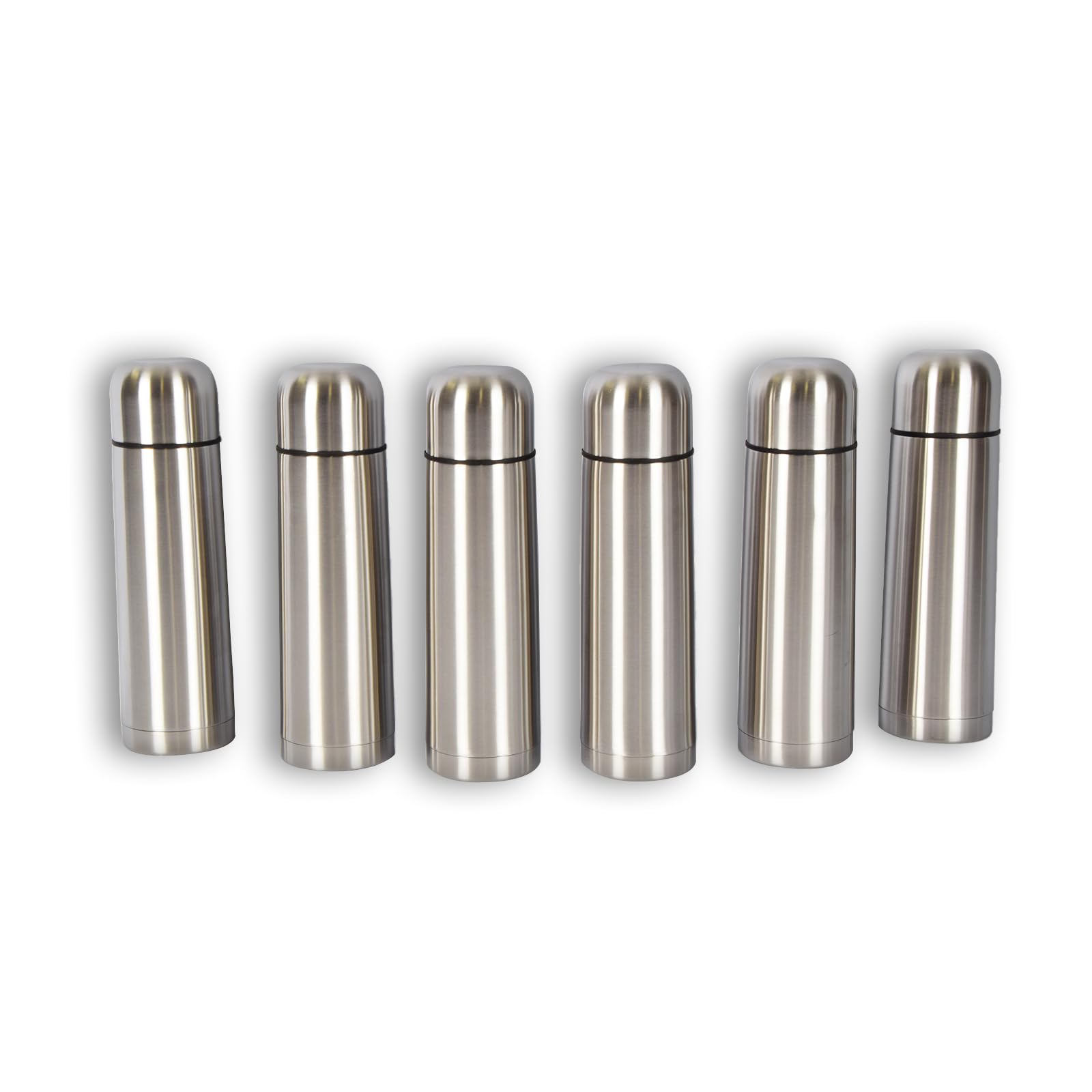 6er Set Thermosflaschen Vakuum | Edelstahl Isolierung | Ideal für heiße Getränke | 6x 750ml | Edelstahl Isolierte Flaschen | Wiederverwendbar | Spülmaschinenfest