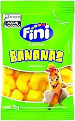 Balas De Gelatina Bananas Fini Com 12 Unidades