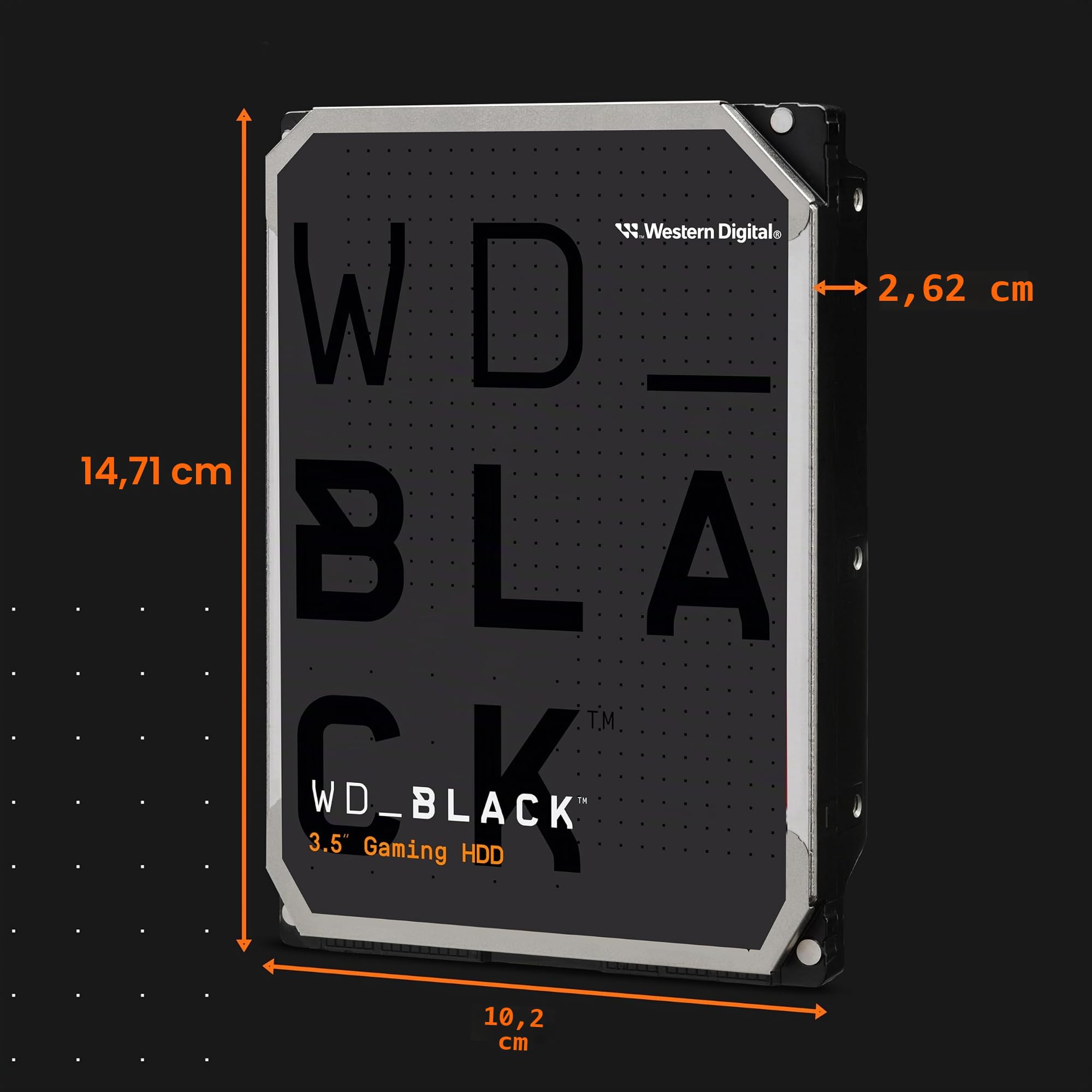 WD_Black 10 to 3.5" Disque Dur Interne - Classe 7200 RPM, SATA 6GB/s, Cache de 512 Mo