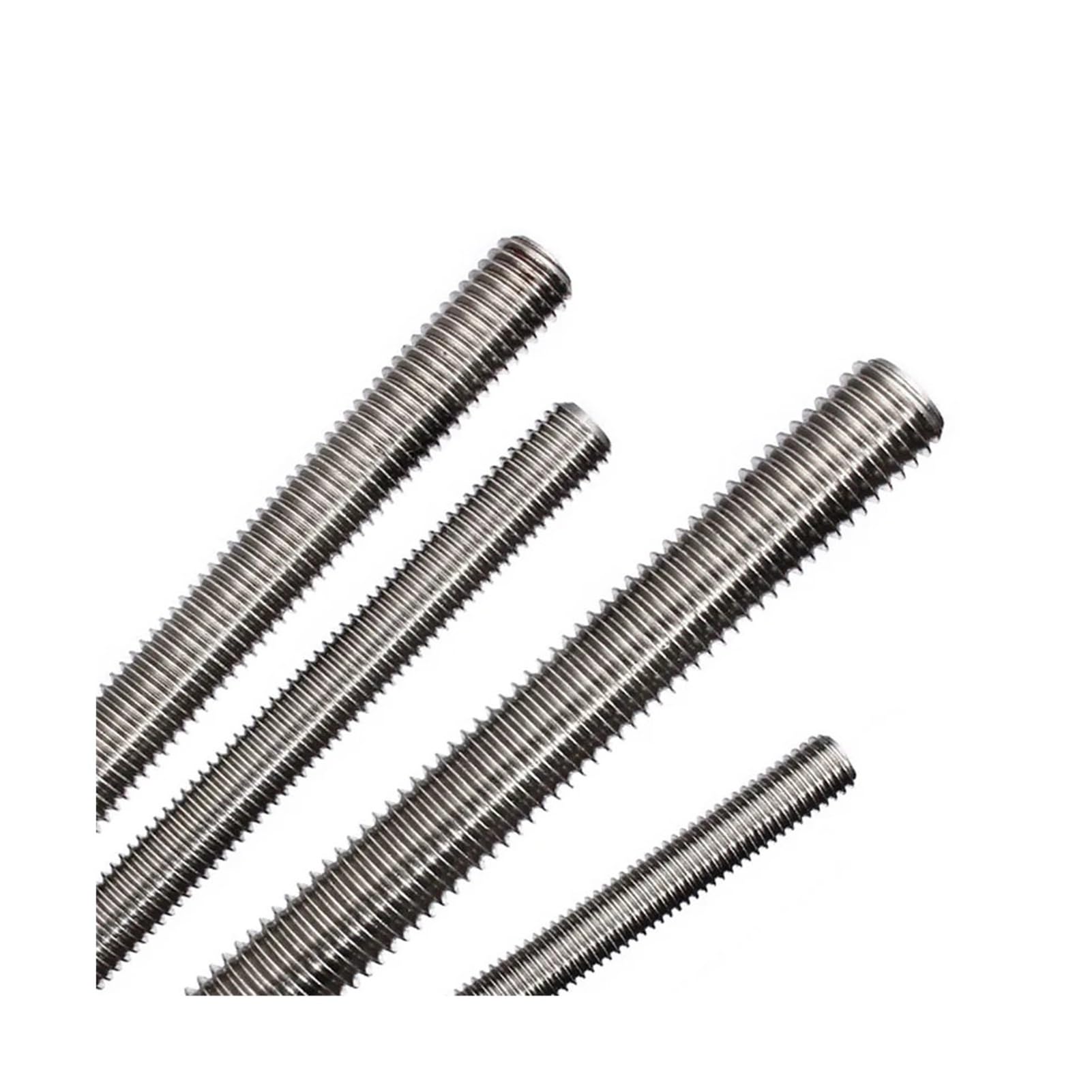 Kangsiyu 4PCS Rod Bar Studs Full Threaded Screws A2 Stainless Bolts M2 M2.5 M3 M4 M5 M6(M2x250)