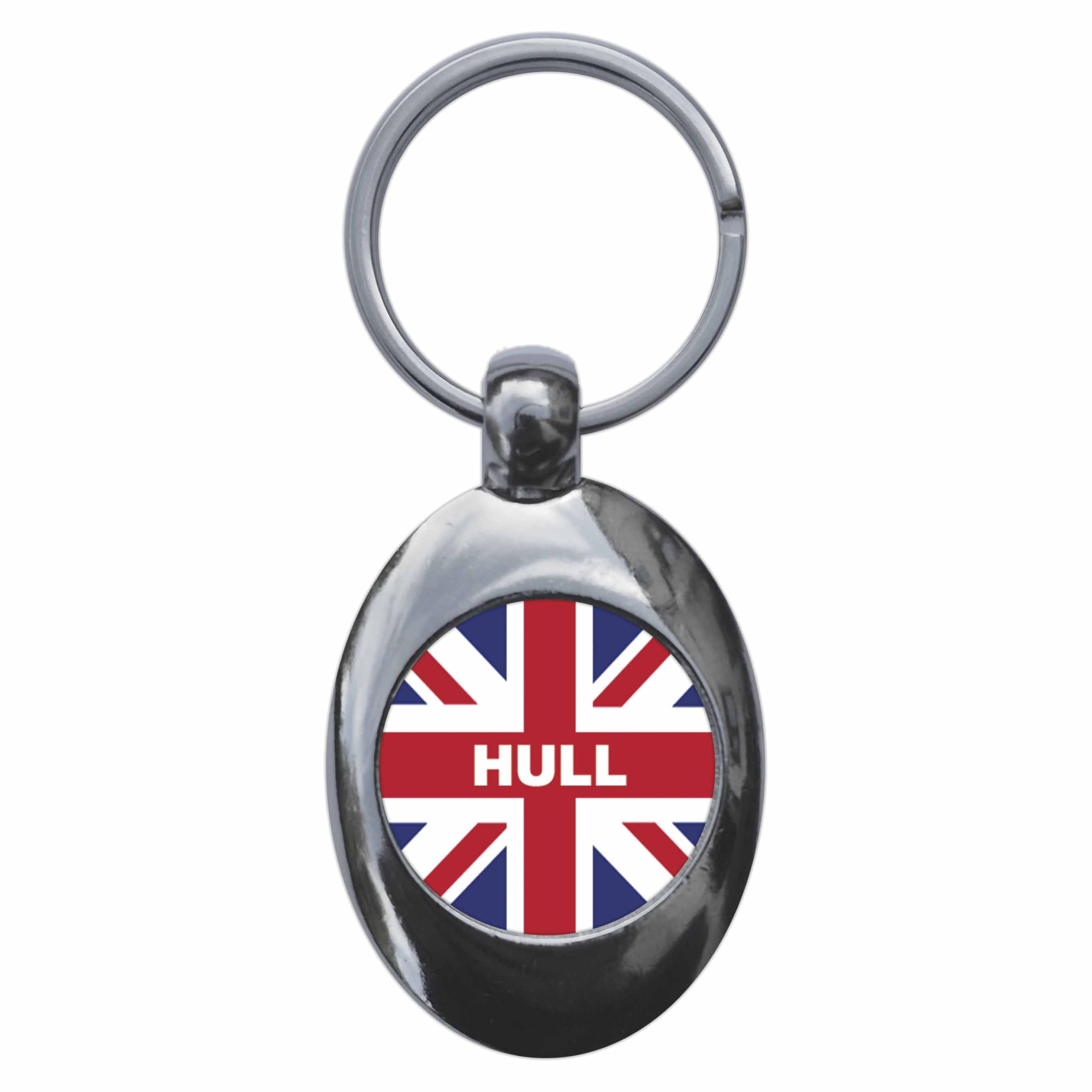 Ozorath Hull Union Jack Keyring Keychain With Trolley Coin