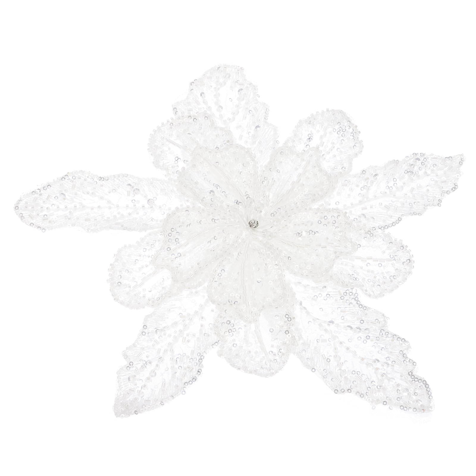 Applique en strass fait main PATIKIL en dentelle blanche perlée haute couture pour robe