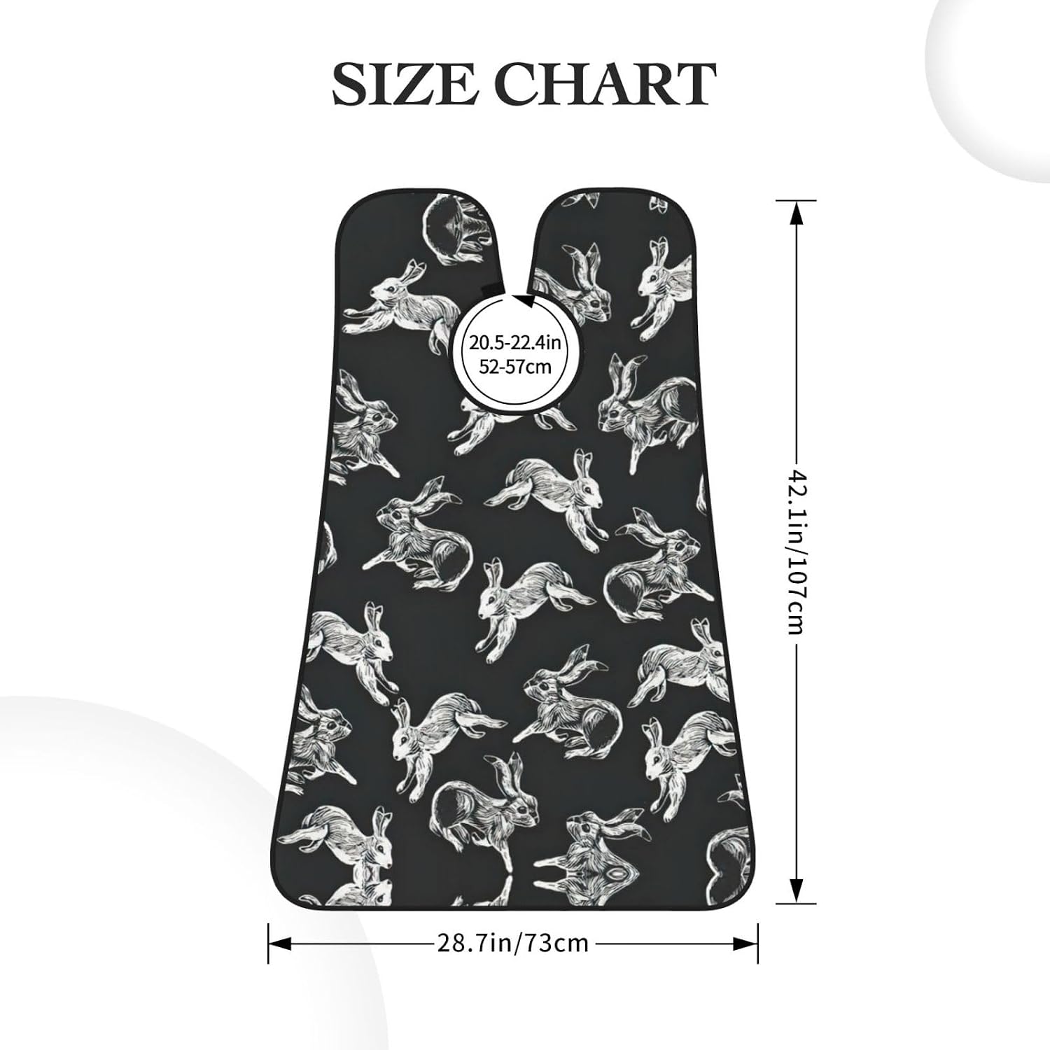 Bunny Rabbit Print Beard Bib Apron, Shaving Apron For Dad, Men'S Hair Catcher For Shaving Best Gifts For Dad