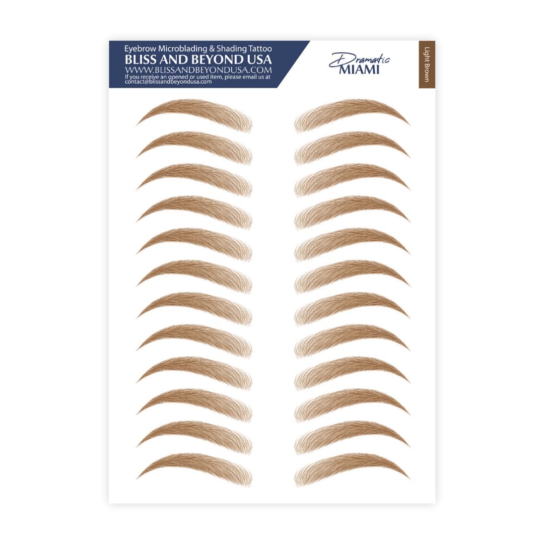 Bliss and Beyond USA | Microblading & Shading Tattoo | A combination of hair stoke and powdered brows | Non-toxic | Vegan friendly (Dramatic Miami,