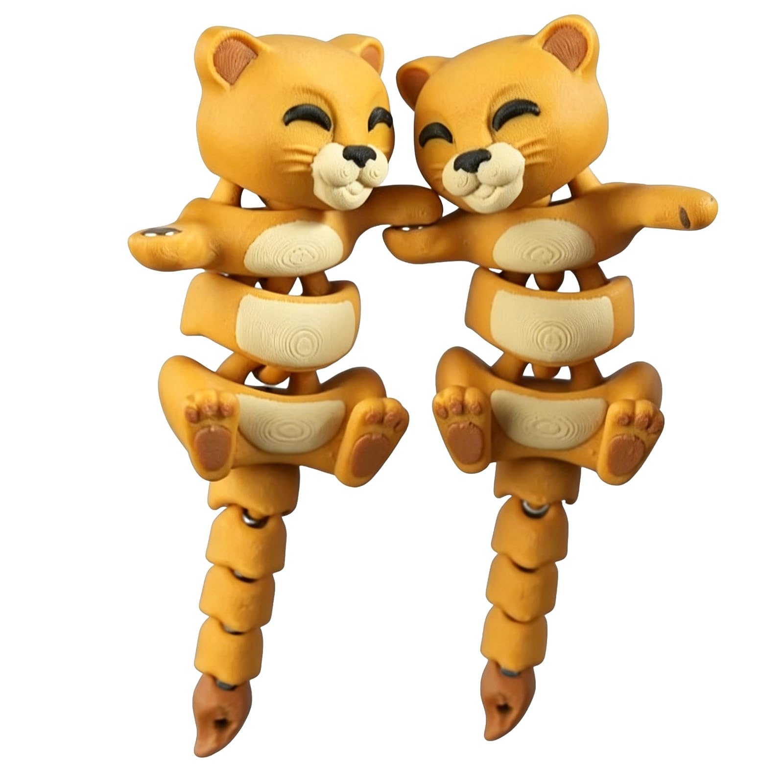 Virelynx 1 Pair Magnetic Animal Ornaments – Cute Flexi Fidget Toy with Lion and Koala, 3D Printed Articulated Collectible Figures