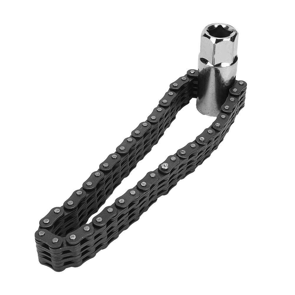 KSTE 14cm Heavy Duty Cadena Tipo de aceite Desmontaje llave for filtros de herramientas de reparación de auto universal del coche