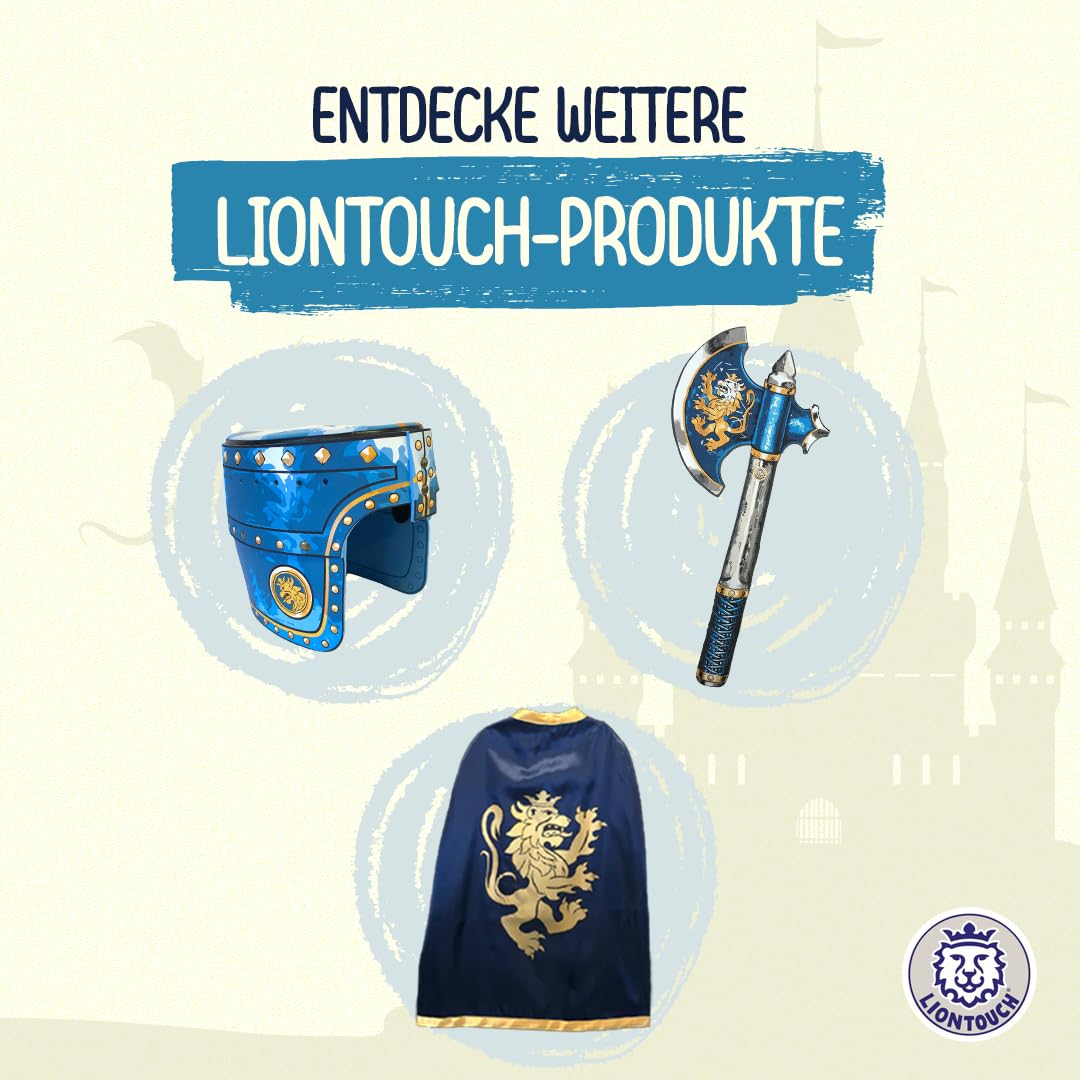 Liontouch - Edles Ritter-Spielzeugschwert & Schild für Jungen, Blau - Für Kinder von 3-8 Jahren | Mittelalterliches Set aus sicherem Schaumstoff | Waffen & Zubehör für Ritterspiele & Verkleidung