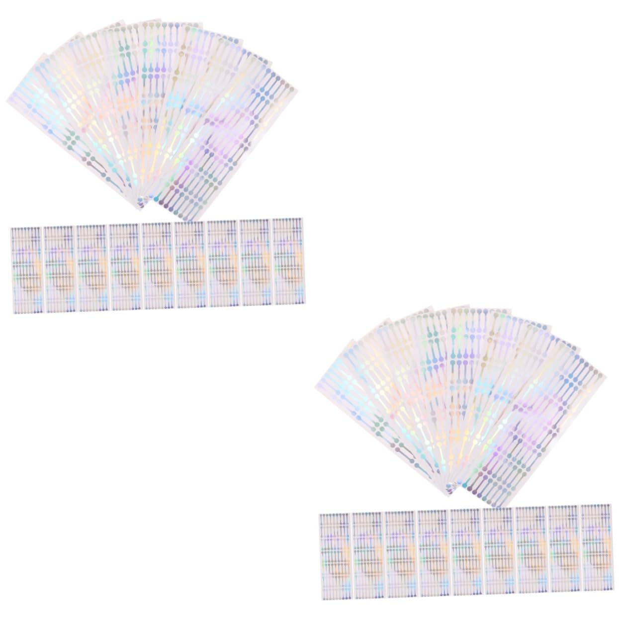 HOMSFOU 2 Set Sticker Sigillante Autoadesivo Etichette Trasparenti Per Bottiglie Cosmetiche Per Dei 500 Pezzi*2