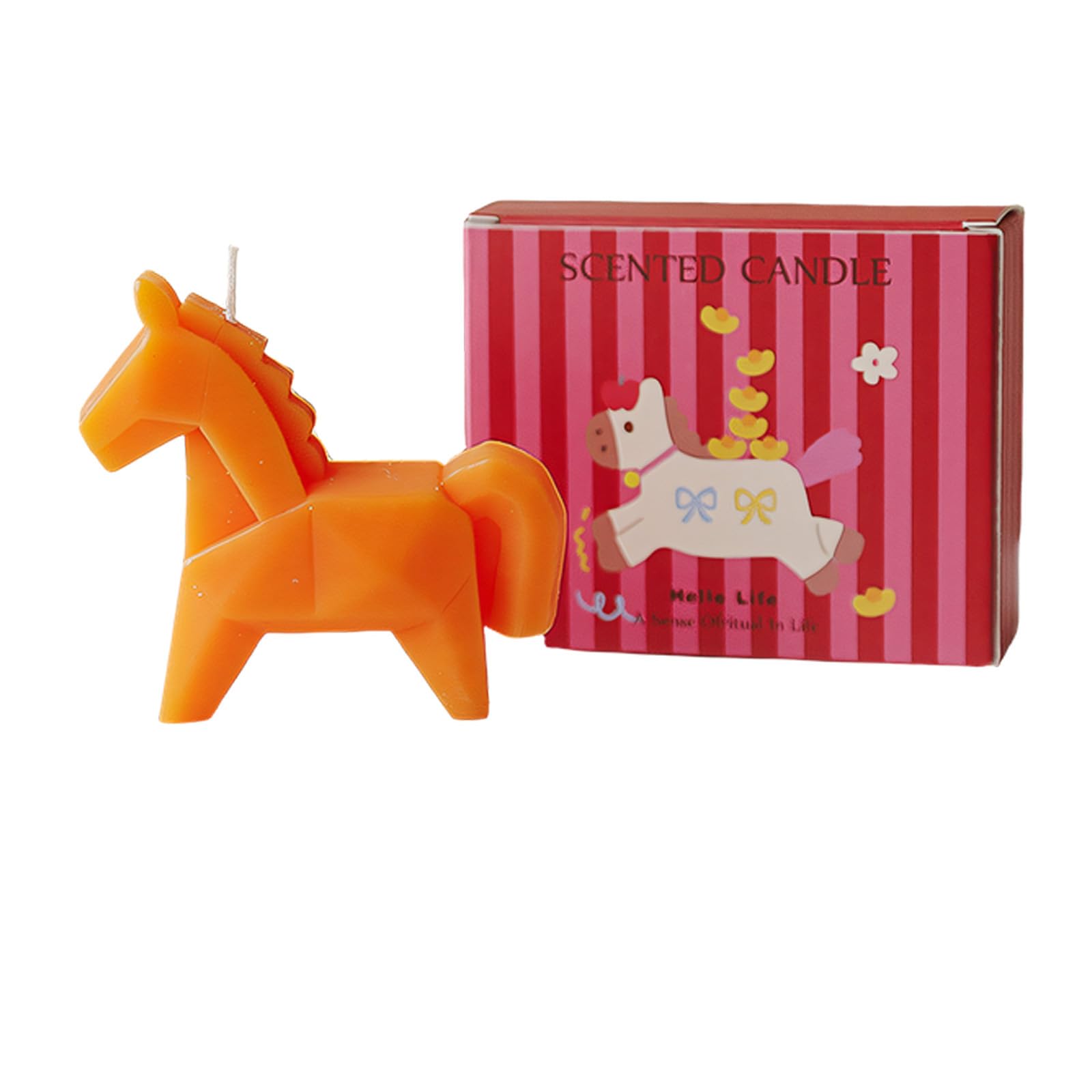 Jazuaiao Handcrafted Candlewax Blend Horse Shaped for Gifting and Unwinding Horse Year Scented