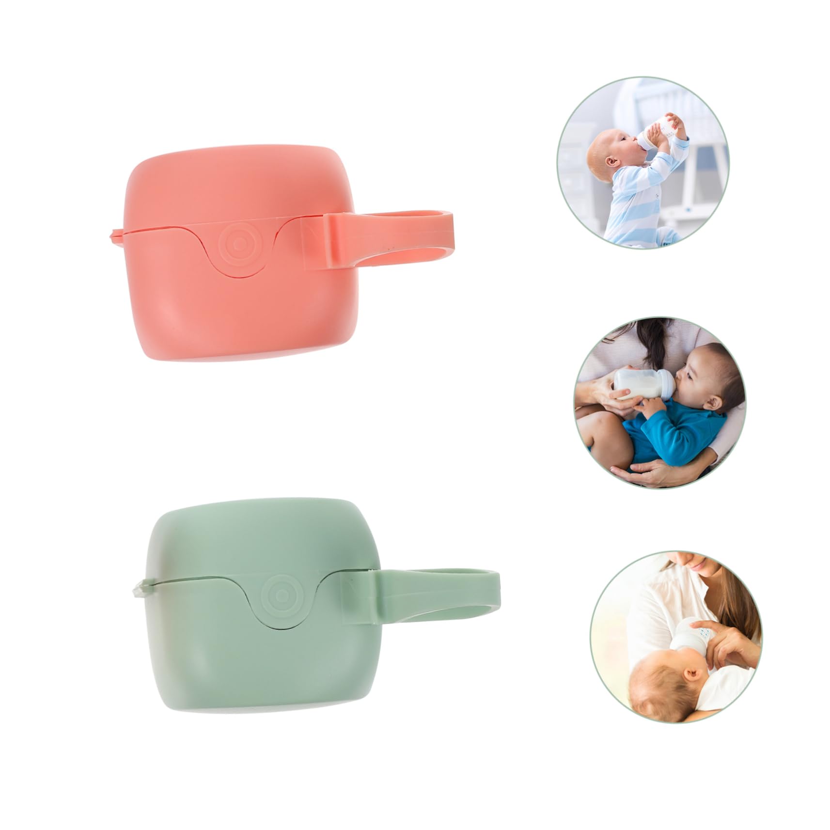 HAPINARY Pacifier Box 4pcs Baby Storage Organizer Pacifier Case for Diaper Bag Carry Loop