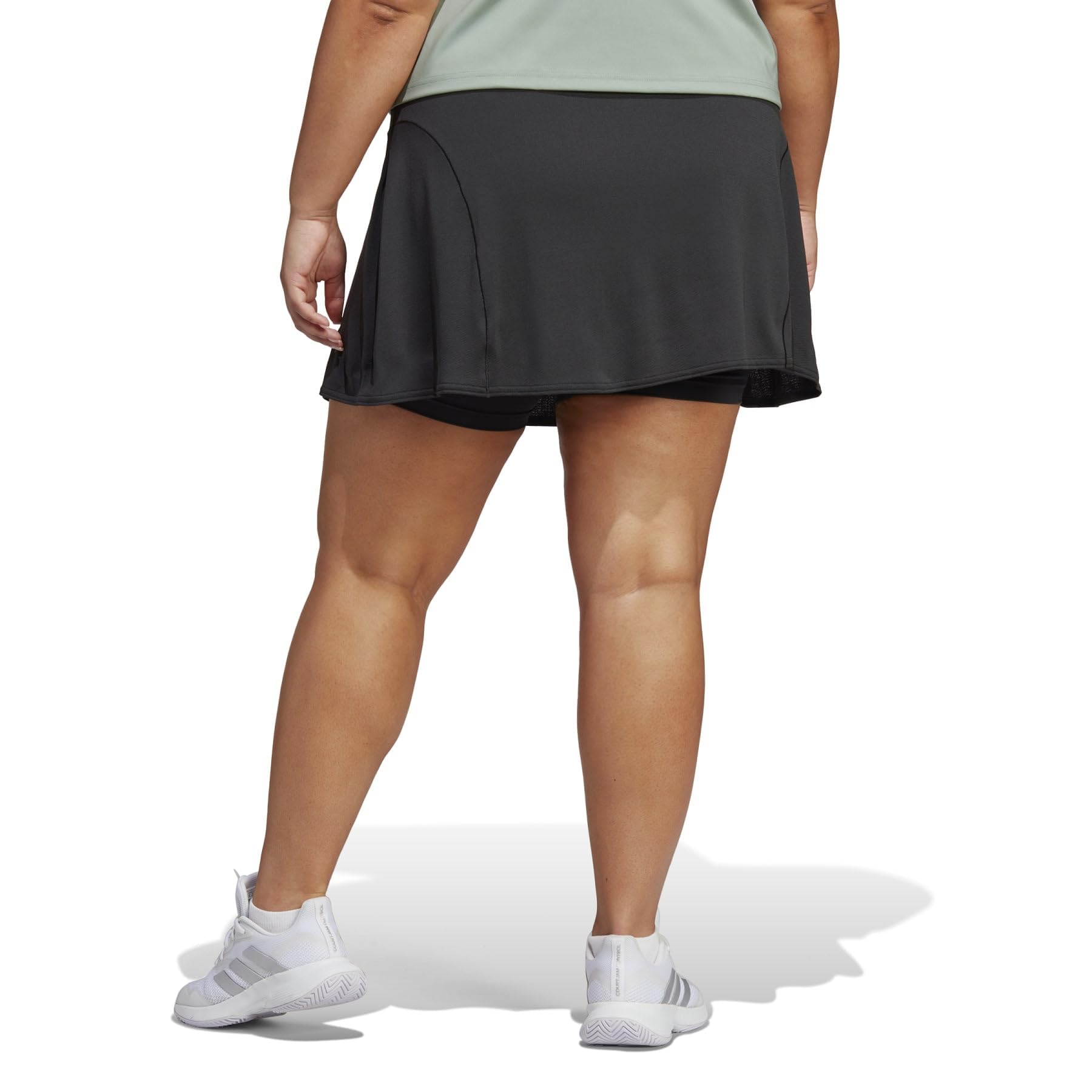 adidas Women's Plus Size Tennis Match Skirt, Black, 3X