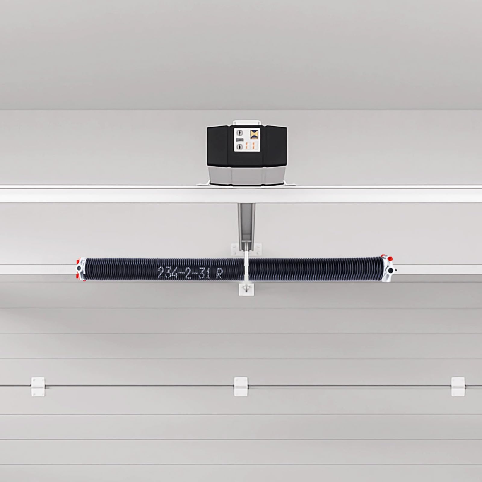 VEVOR Sprężyny skrętne do drzwi garażowych, para Φ5,94 x Φ50,8 x 787 mm, 16000 cykli, czarna powłoka elektroforetyczna do wymian, z prętami owijającymi, rękawiczkami i kluczem montażowym