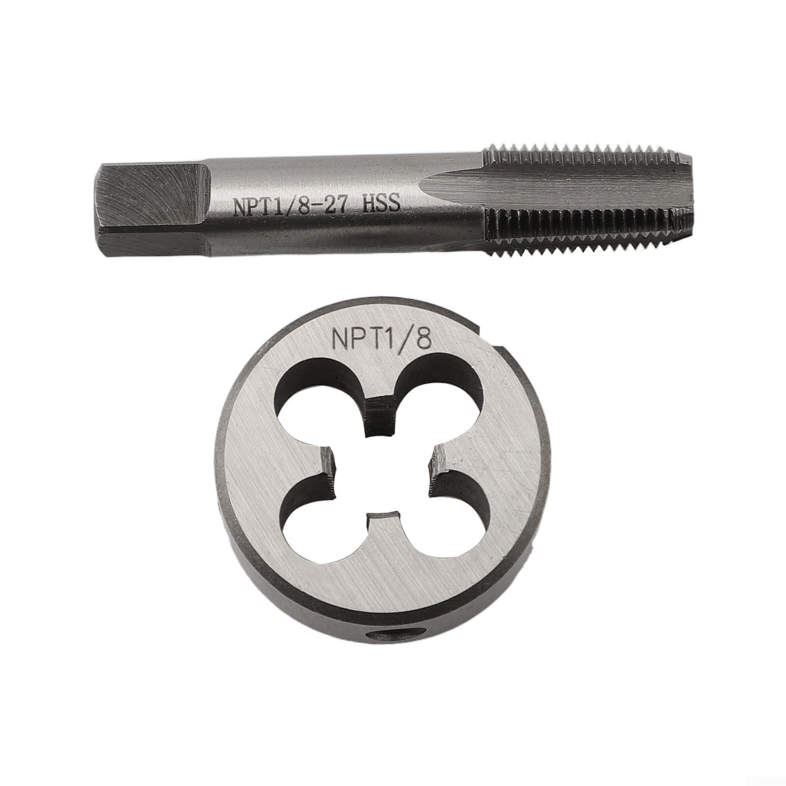 Professional Grade 1/8 NPT Tap and Die Set Right Hand Thread Cutting Tools for Plumbing and Metalworking
