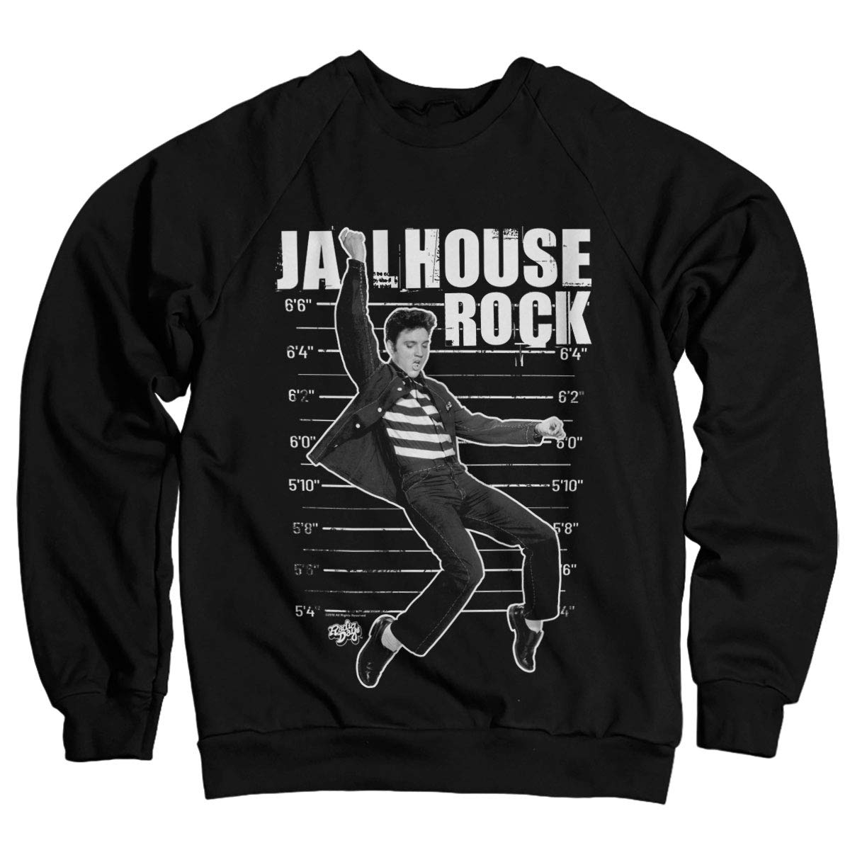 Elvis Presley Men's Black Officially Licensed Jailhouse Rock Sweatshirt (Black) XX-Large