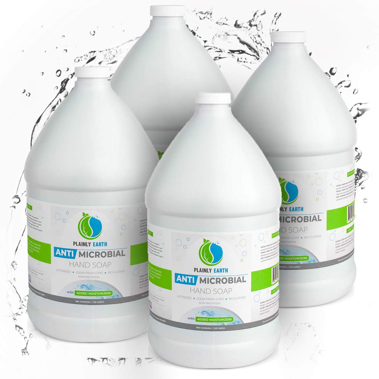 Antimicrobial Liquid Hand Soap (4 x 1 US Gallon) - Antibacterial Soap Refill - Hand Soap Refill Bottle - Cruelty Free Moisturizing Soap, Sweet Vanilla