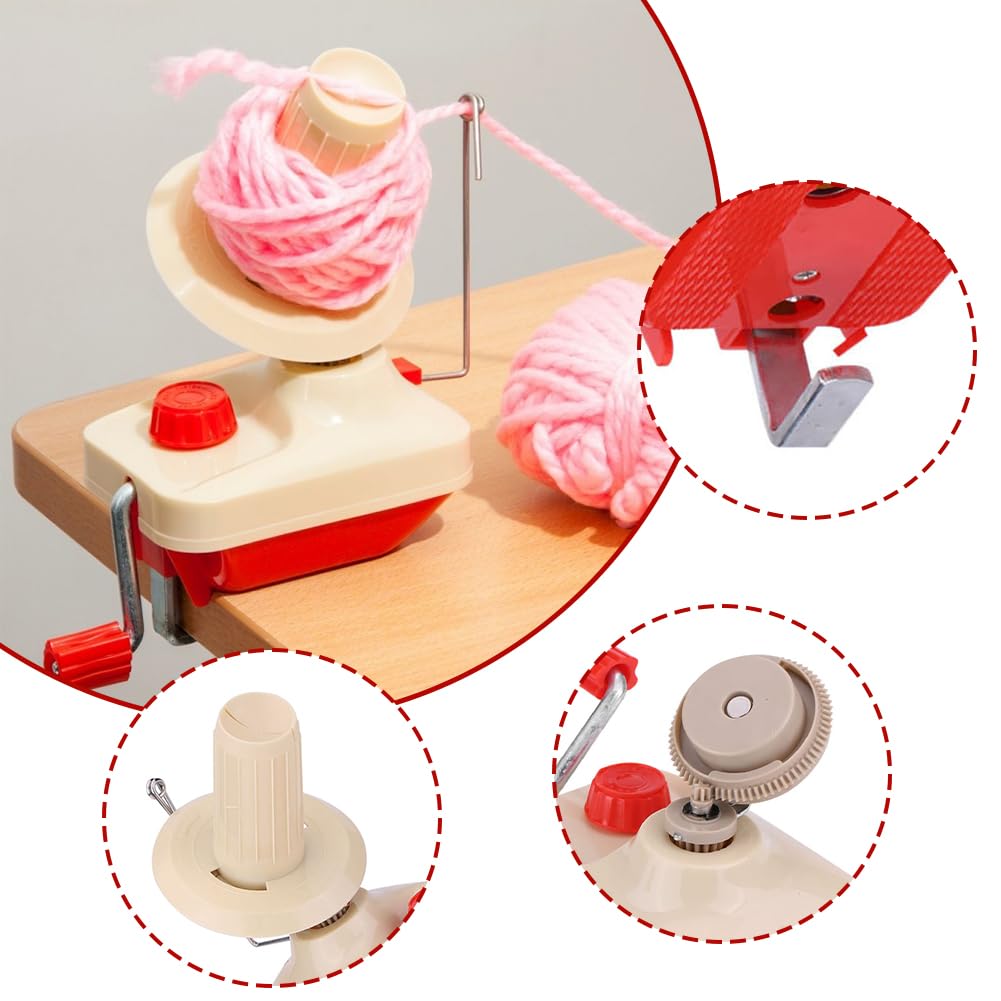 Bobinadora de Hilo - Bobinadora de Lana Manual Corchete de Mesa de Devanadera Bajo Ruido Ligero Fácil De Configurar Uso Accesorios de Costura