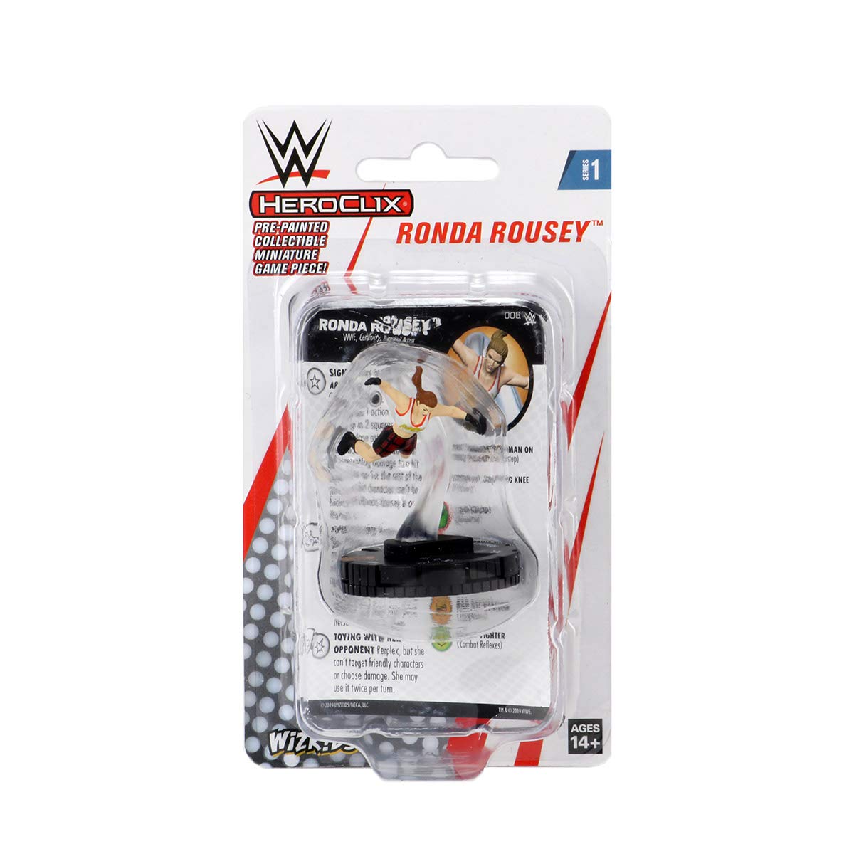 WizKidsWWE Heroclix Ronda Rousey Expansion Pack: Action Figure, 1 WWE Heroclix Figure & Character Card, For Ages 14+, 2+ Players