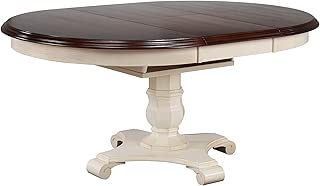 Sunset Trading Andrews Dining Table, Antique White and Distressed Chestnut - coolthings.us