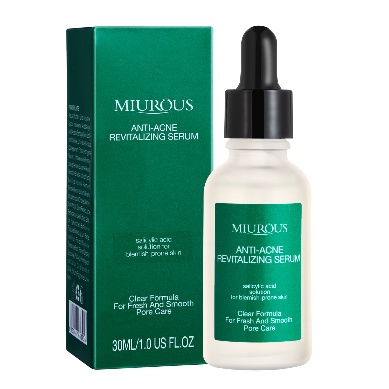 Hyaluronic Acid Serum,Promotes Nutrient Absorption, Anti-Aging Serum For Fine Lines And Wrinkles, Skin Clearing, Brightening Serum for Dark Spots, Hydrating To Plump And Repair Dry Skin Deeply Hydrates And Moisturizes The Skin,1 fl oz (Anti-acne Revitalizing Serum)