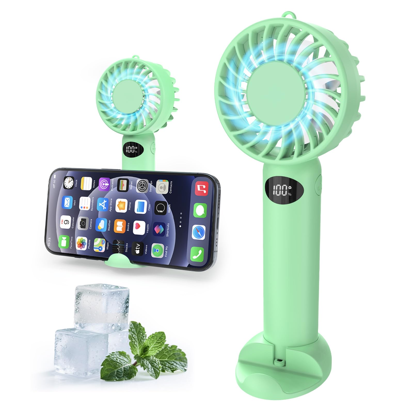 Amazon | KTEBO® 2025ツインターボ強力ハンディファン USB充電式小型