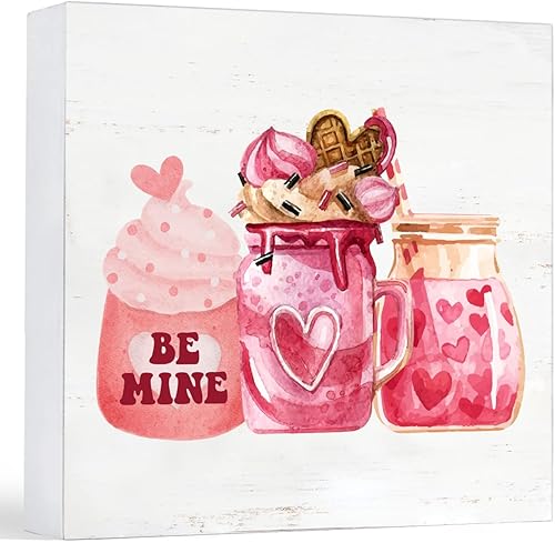 Vista 13 de Decoración de San Valentín, decoración del día de San Valentín, gnomos de San Valentín, camión, un camión cargado de amor, decoración de madera