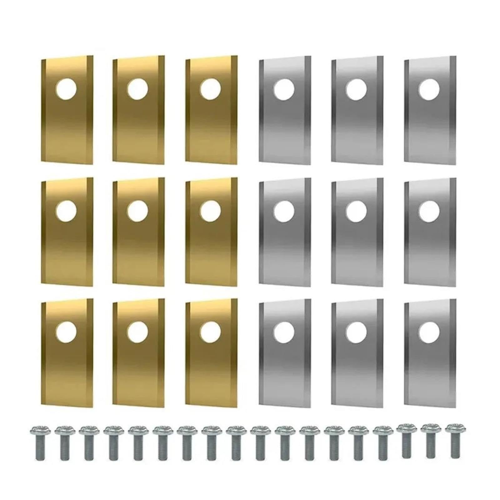 Juego De Cuchillas De Repuesto De Acero Inoxidable, 18/36/54 Uds., Cuchillas De Corte for Cortacésped Compatibles Con Cortacésped Robótico Worx Landroid(Gold 36PCS)